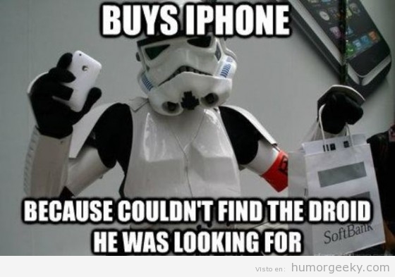 Soldado Imperial con Iphone 