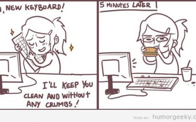 Cuando tienes un teclado nuevo