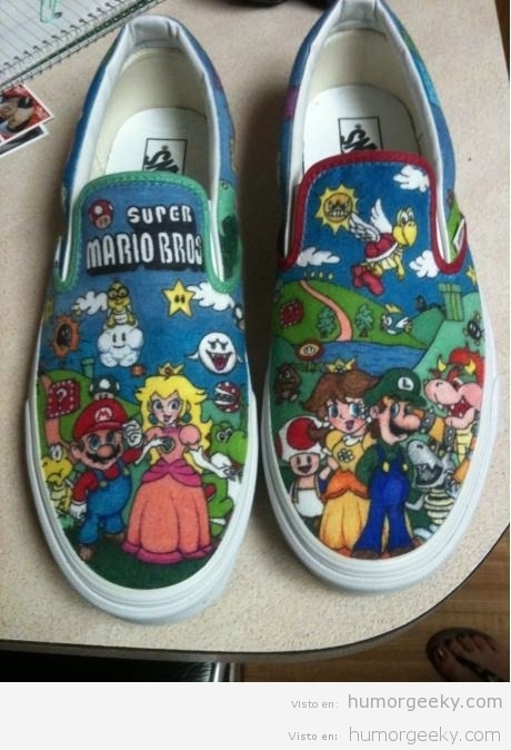 Zapatillas Vans estilo Super Mario Bros