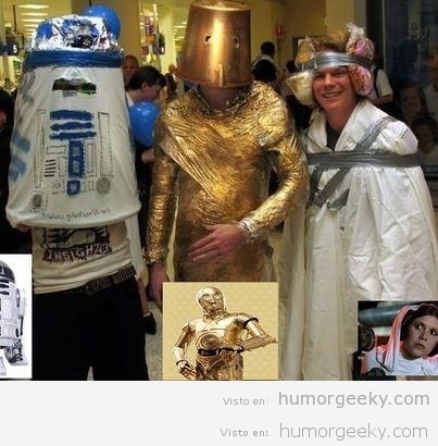 esta ahí autoridad vela Esto sí es un disfraz de los personajes de Star Wars - Humor Geeky