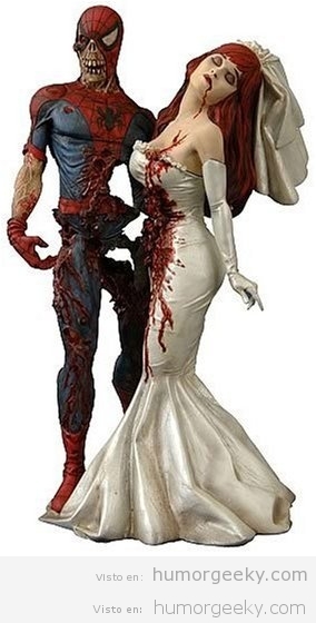 Spiderman y Mary Jane zombis
