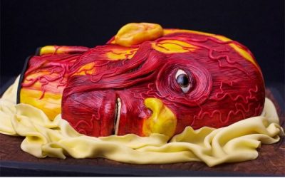 Tarta para aprender anatomía