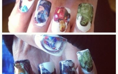 Uñas pintadas estilo Los Vengadores