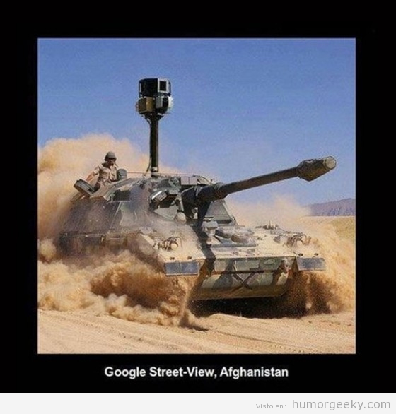 Tanque con dispositivo a lo Google Street View