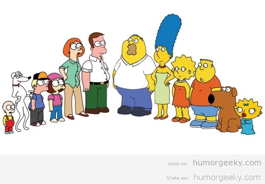 Si los Simpson fueran los personajes de Padre de familia…
