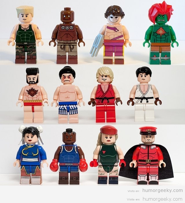 Personajes de Street Fighter II en Lego