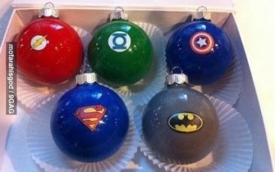 Bolas de árbol de Navidad de superhéroes