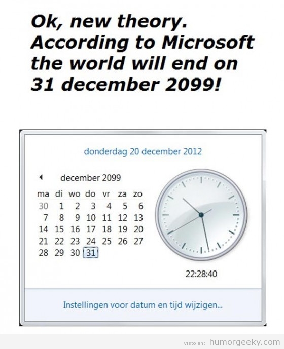 El fin del mundo según Microsoft