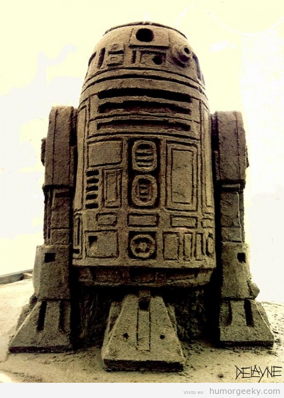 Escultura de arena de R2-D2