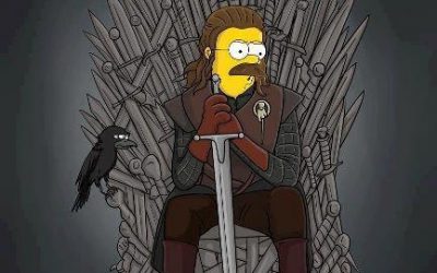 Ned Flanders en el trono de hierro