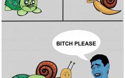 Al más lento que una tortuga y un caracol?