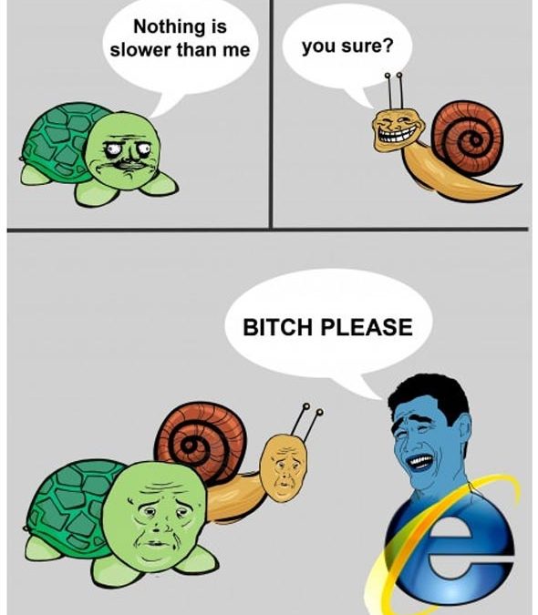 Al más lento que una tortuga y un caracol?