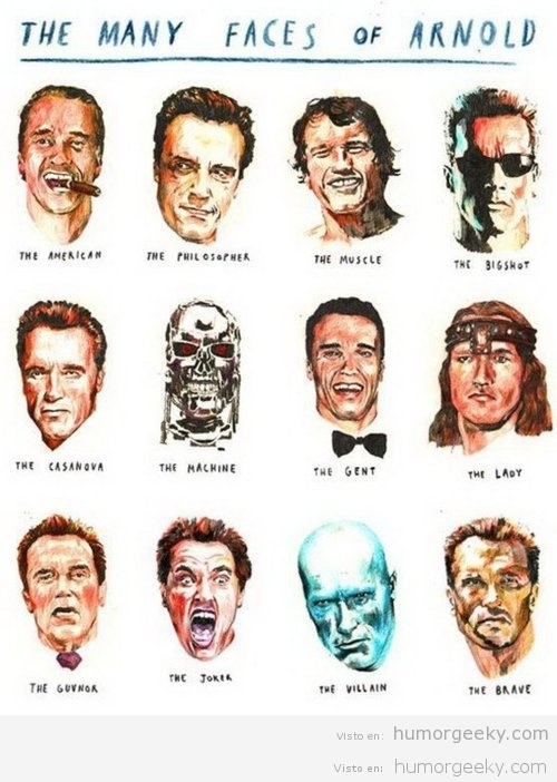 Las múltiples caras de Schwarzenegger