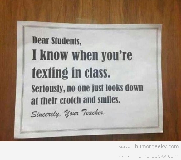 Los profesores lo saben
