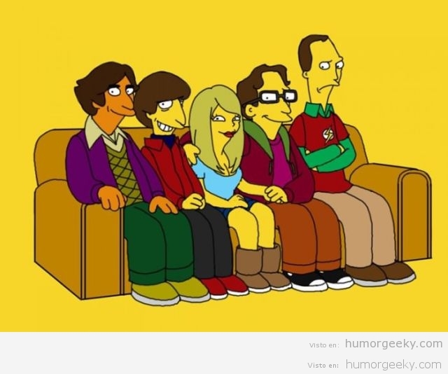 Si The Big Bang Theory fuera como Los Simpson