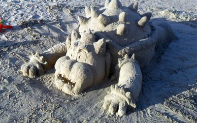 Escultura de arena de Bowser