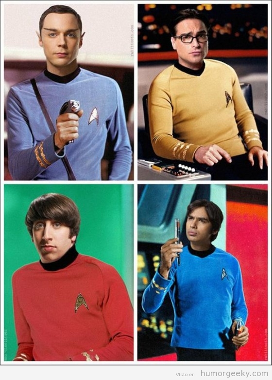 Personajes de The Big Bang Theory como personajes de STar Trek