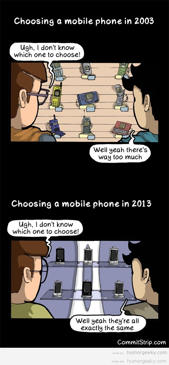Elegir un móvil es más fácil ahora que antes