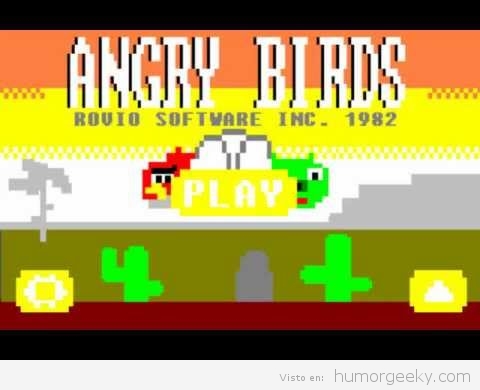 Cómo sería Angry Birds en los 80