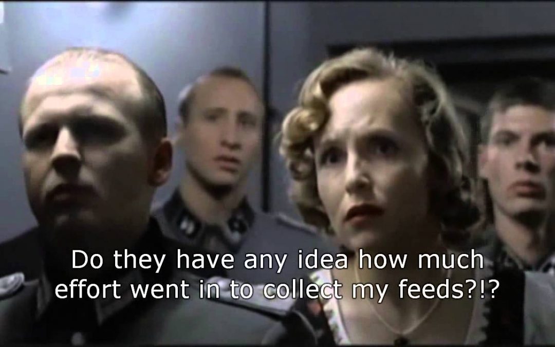 Reacción de Hitler al enterarse del cierre de Google Reader