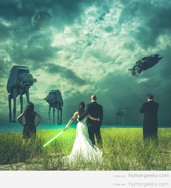 Foto de boda Star Wars