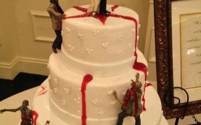 Tarta de boda con zombis