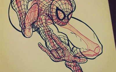 Spiderman visto con visión de rayos X