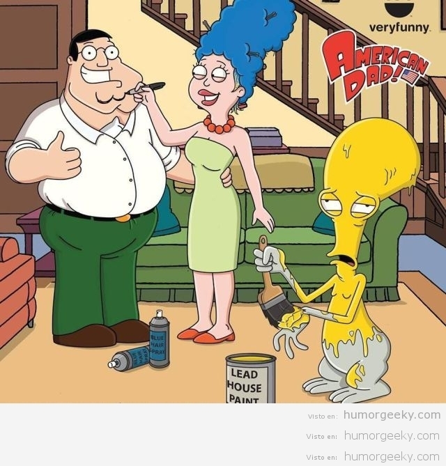 Mindfuck: Los personajes American Dad como si fuesen Family Guy y The Simpsons