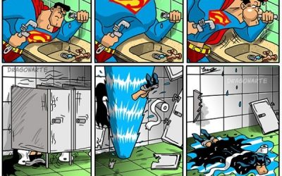 Cuando Superman intenta desatascar una tubería…