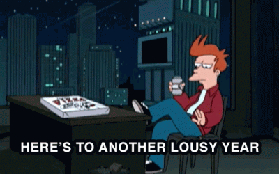 Nadie resume mejor que Fry de Futurama el sentimiento en Nochevieja