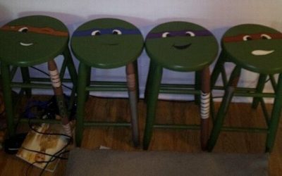 4 taburetes de Las Tortugas Ninja.. ¡ya tengo DIY para este finde!