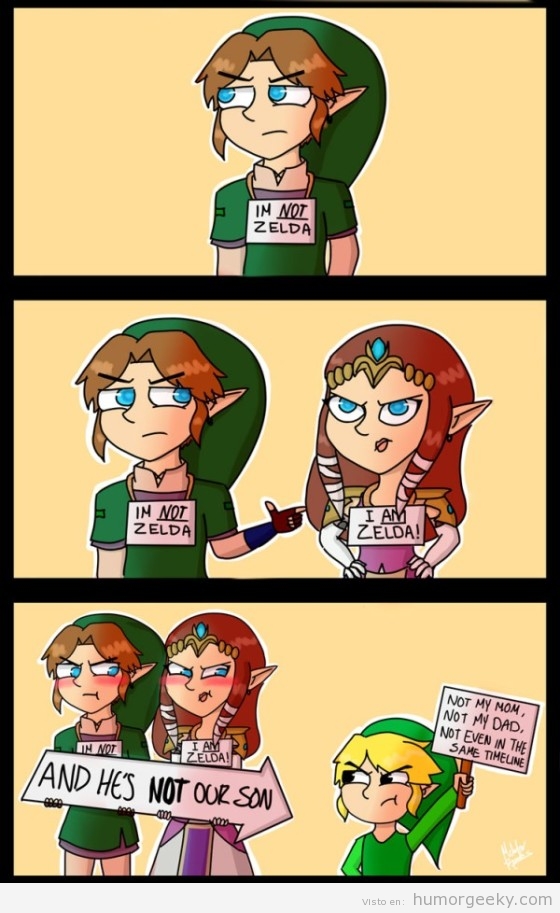 Viñeta graciosa videojuego Zelda