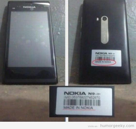 Foto teléfono móvil made in Nokia
