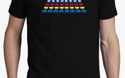 Camiseta Space Invaders yendo a clase, 15% descuento