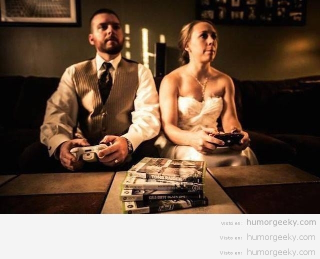 La noche de boda ideal para un par de gamers