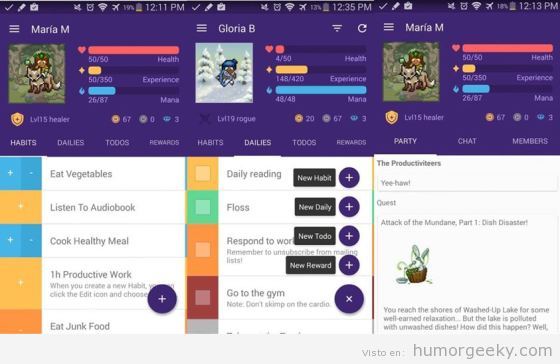 Habitica, app que fusiona RPG y gestor tareas