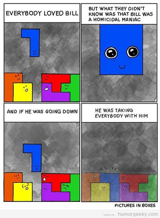 Comic gracioso Tetris homicida