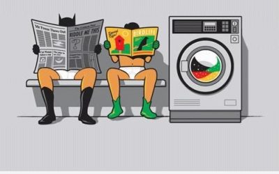 Lo que leen los superhéros en la lavandería