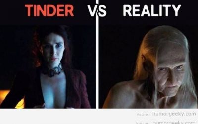 Tinder vs Realidad, versión Melisandre en Juego de Tronos (Spoiler Alert)