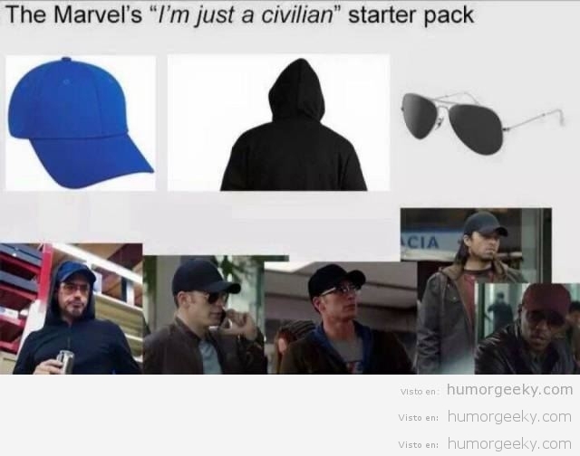 Pack de iniciación para parecer un ciudadano normal según Marvel