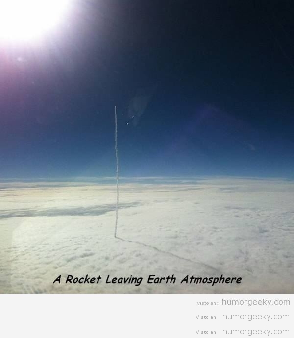 El momento en que un cohete abandona la atmósfera terrestre