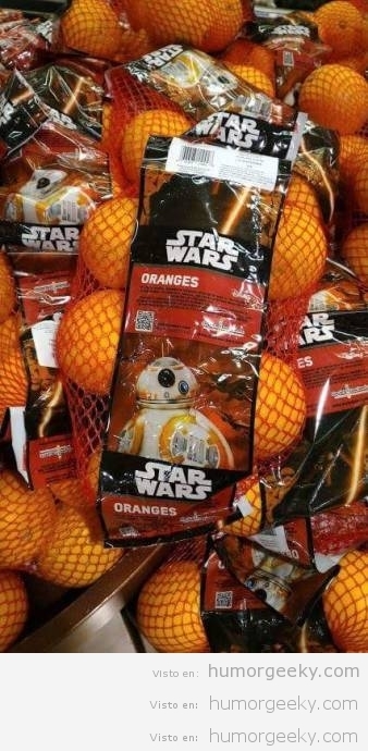 Naranjas de Star Wars, personaje BB-8