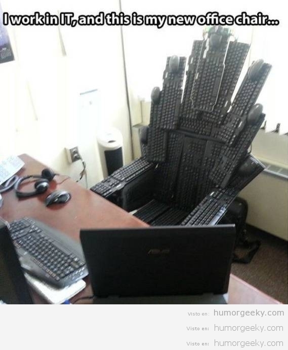 Cuando trabajas en IT y quieres tener una silla de oficina realmente guapa…
